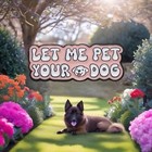 New! Let Me Pet Your Dog Pin Brooch Pets Enamel Pink White