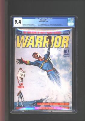 Warrior #7 CGC 9.4 UK Mick Austin Cover & Art 1982