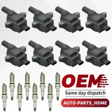 8 Ignition Coil & 8 Platinum Spark Plug for Ford F-350 Super Duty V8 7.3L UF893