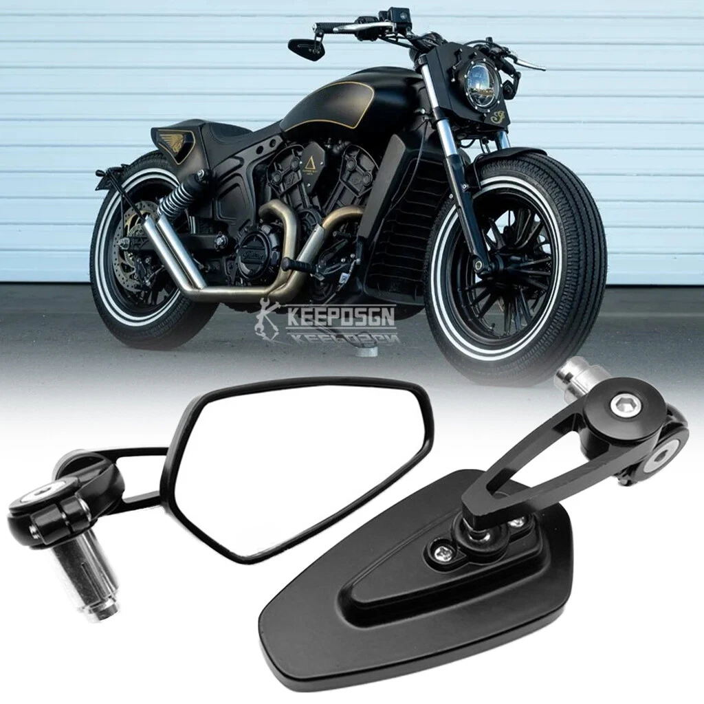For Indian Scout Bobber Criuser Motorcycle Bar End Rearview