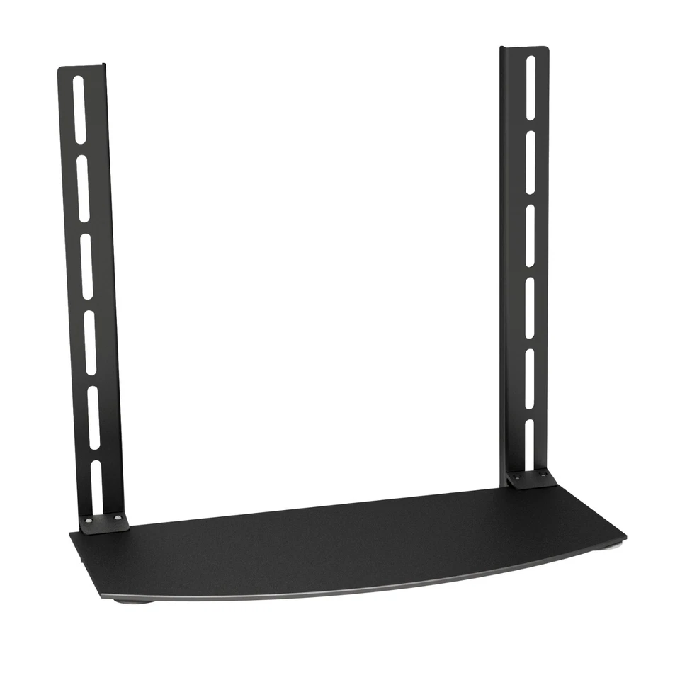 Estante de vidrio arriba abajo debajo de TV soporte de montaje en pared caja de cable DVR DVD Bluray Foto 2 de 4