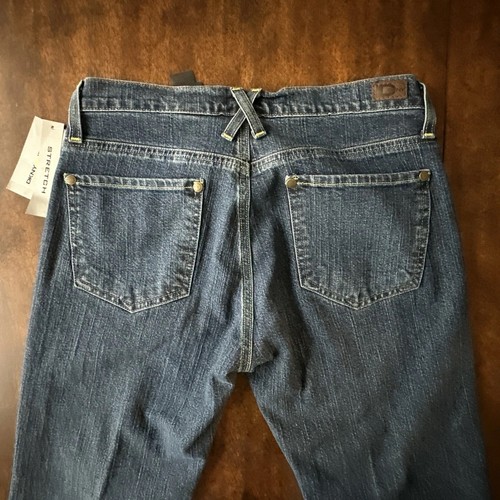 DKNY Jeans Stretch Straight Leg Blue Denim Pants Casual Size 6 - Picture 10 of 12