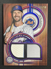 PETE ALONSO /50 PURPLE GAME USED DUAL PATCH RELIC 2025 TOPPS TRIBUTE BASEBALL