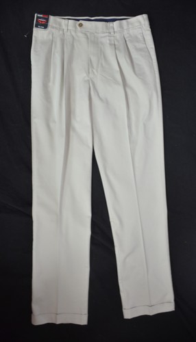 NWT 36X36 Stone Roundtree & Yorke TravelSmart Classic Pleated CoreComfort Pants - Picture 4 of 8