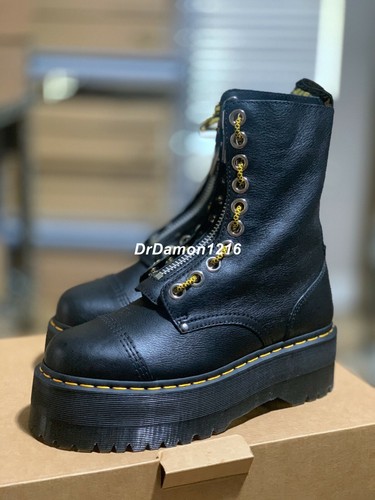 NWOB Dr Martens SINCLAIR MAX PISA LEATHER PLATFORM BOOTS BLACK PISA LEATHER  | eBay
