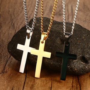 Unisex/'s Men Stainless Steel Charm Cross Pendant Necklace Chain Fashion Jewelry