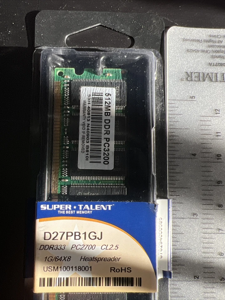 Super Talent 1 GB DIMM 333 MHz DDR Memory (D27PB1GJ) - Image 3 of 4