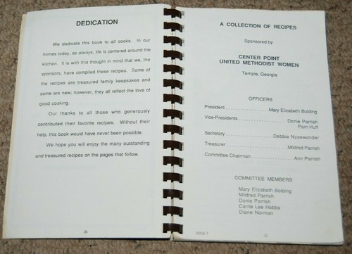 1978 Spirit of Cooking Center Point United Methodist Women GA Recipes Cook Book - Picture 2 of 6