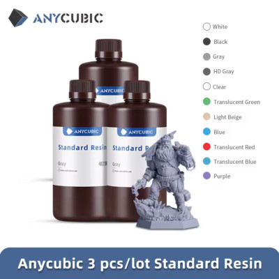 1KG ANYCUBIC 405nm UV Standard Sensitive Basic Resin for SLA/LCD 3D Printer 