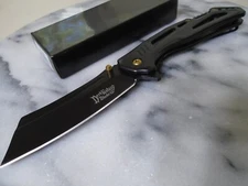 Dark Fantasy Blades Assisted Open Black Pocket Knife Folding Cleaver DF-5258BK