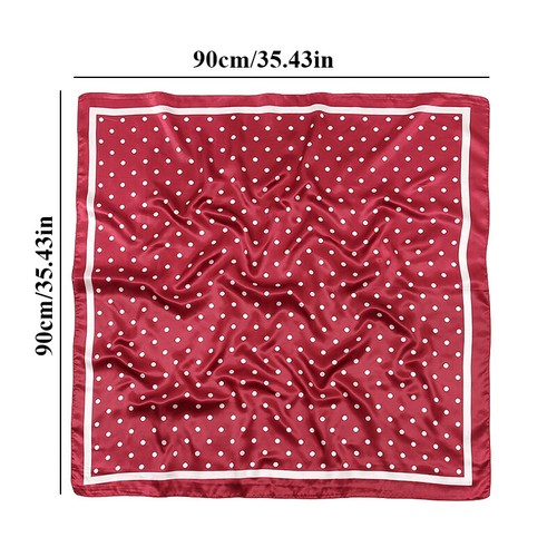 90*90cm Head Scarf Neckerchief Vintage Simulated Silk Shawl Satin Hijab Bandan ∂ - Picture 2 of 16