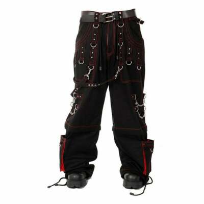 Men Dead Threads Black Men's Trouser with Red Stitching