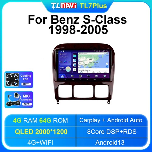 For 1998 - 2005 Mercedes Benz S Carplay GPS Android 13 Car Player Auto Radio - Picture 31 of 32
