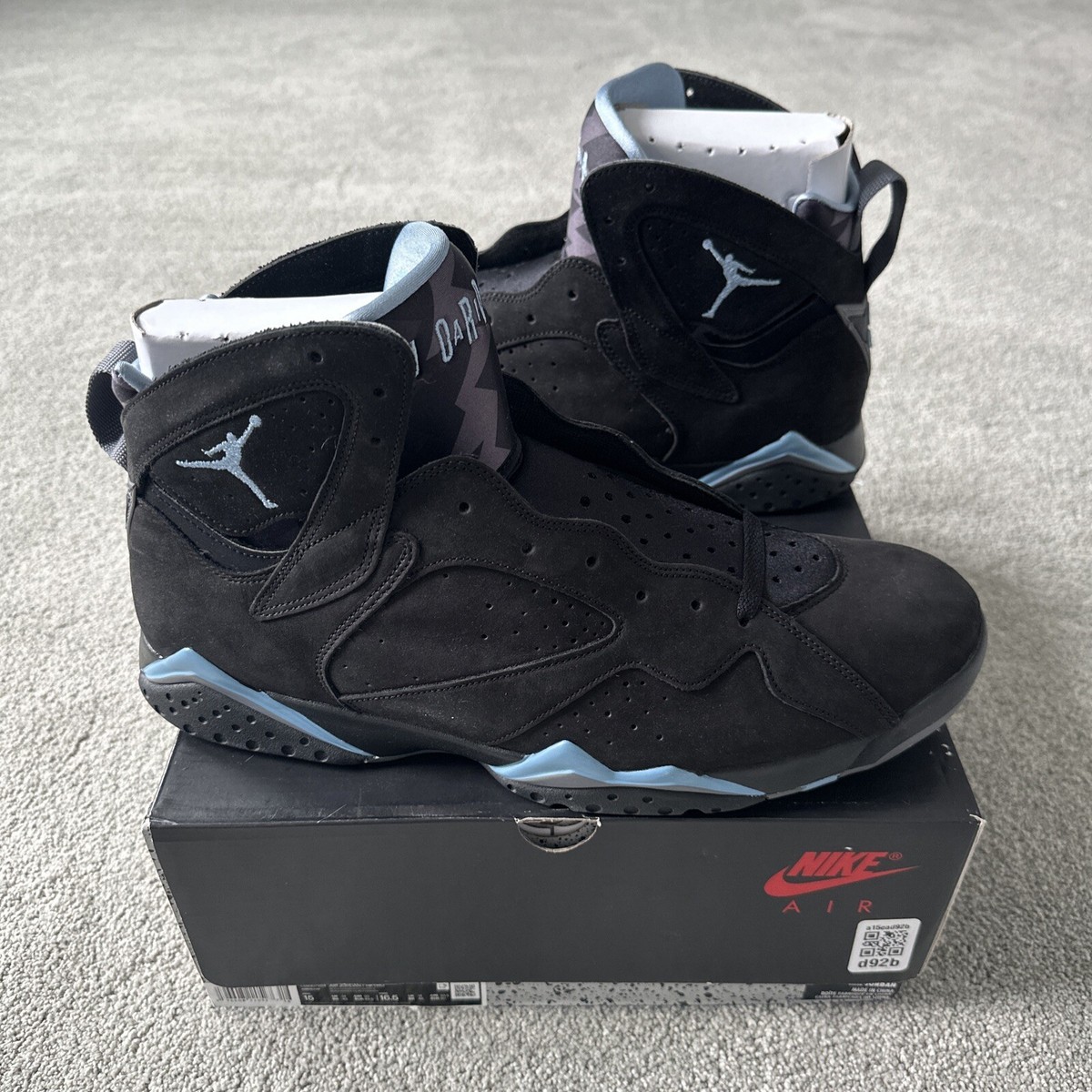 NIKE★AIR JORDAN 7★BLACK/CHAMBRAY/LIGHT GRAPHITE Nike Air Jordan Retro 7 VII Chambray Black Light Graphite
