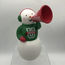 Hallmark CHEER U UNIVERSITY SNOWMAN Motion Activated Christmas Cheerleader 2012