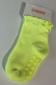 Gymboree Bebe Fille Jaune Fluo Noeud 1 Paire Chaussettes Taille 6 12 Mois Ebay