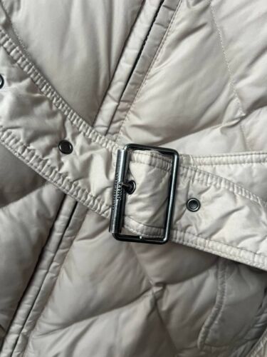 BURBERRY BRIT GOOSE DOWN PUFFER HOODED JACKET WITH BELT FULL ZIP WOMENS SIZE S - Picture 8 of 18