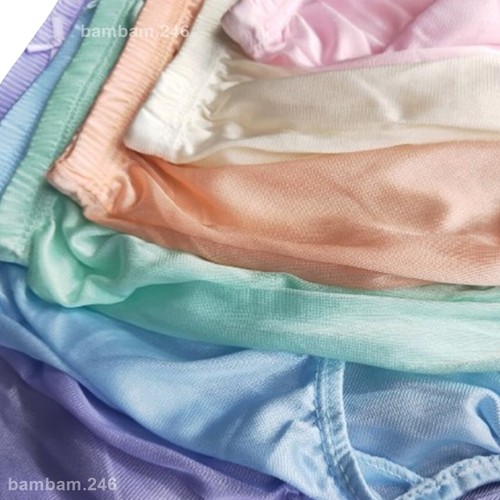 x6 Vintage Silky Nylon Underwear Size L High Waist Panties Briefs Hips 34"-44" M - Picture 9 of 9
