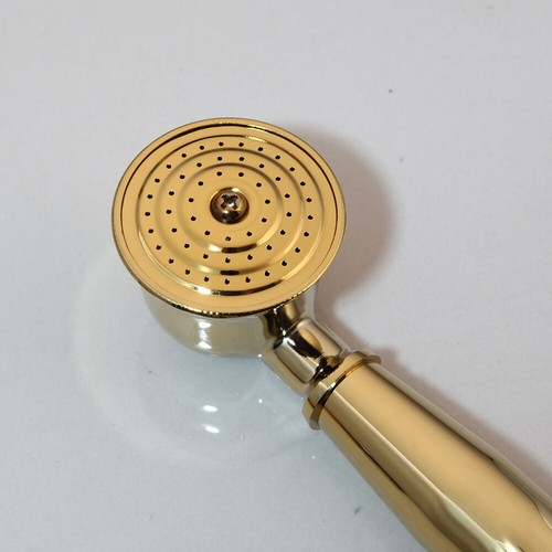 Deck Mounted Clawfoot Bathtub Tap Handheld Shower Gold Vintage Mixer Tub Filler - Picture 49 of 60