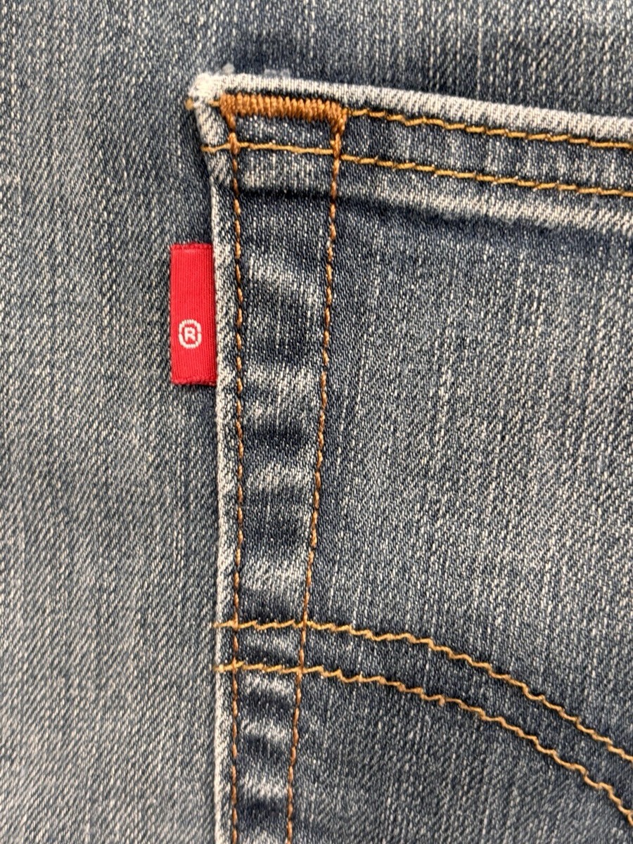 Levis 514 Rare Blank Red Tab Trademark “R” Tag Blue Jeans Size 40