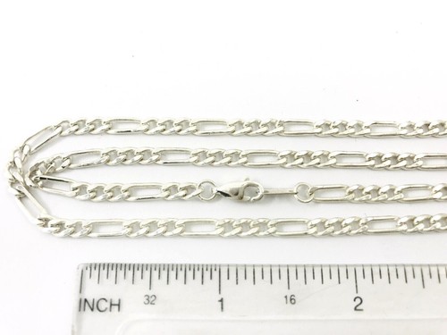 Collar de cadena Taxco mexicano plata esterlina 925 Figaro. 16-28" (40-70cm), 10-18 g - Imagen 10 de 22