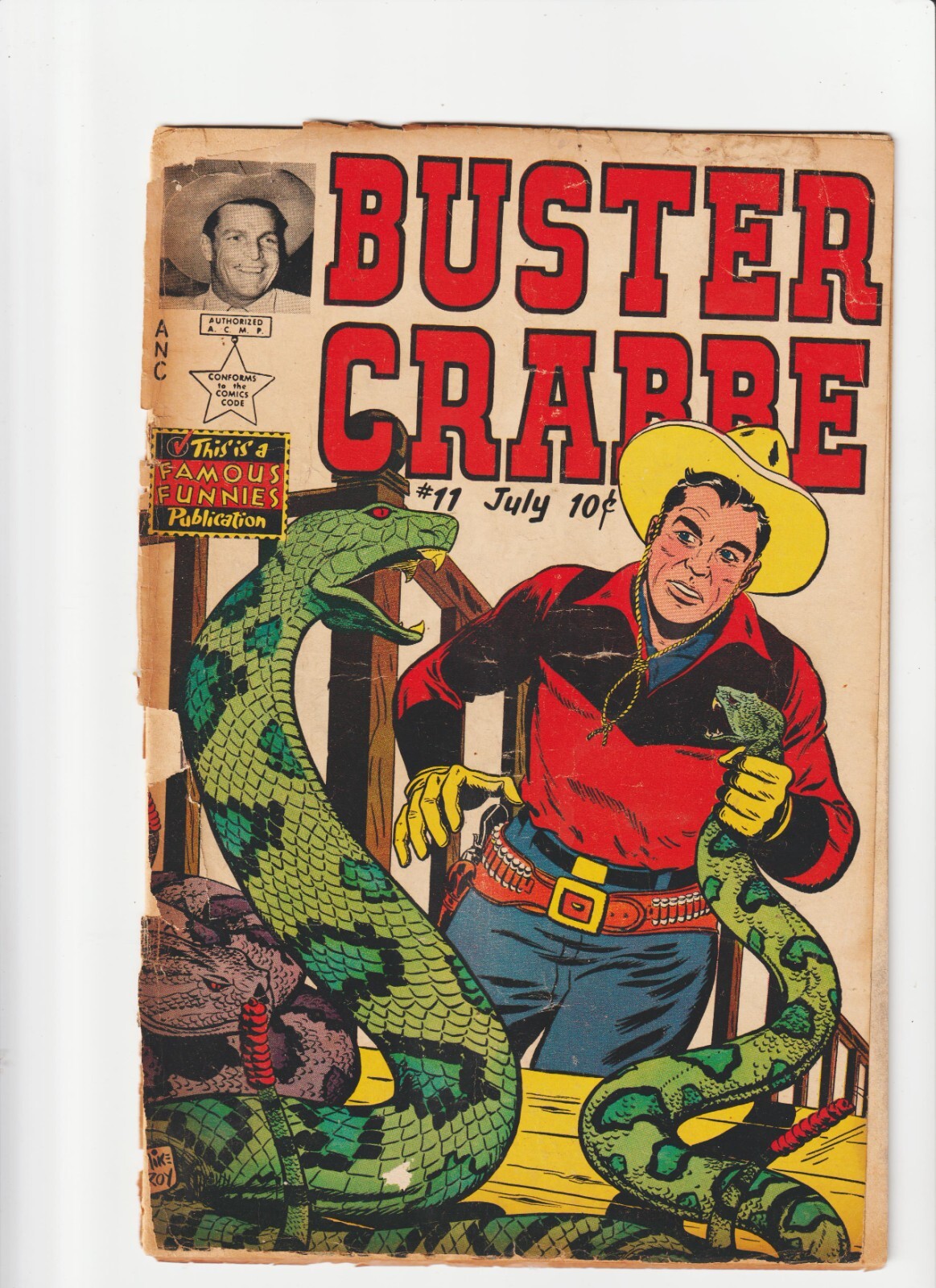 BUSTER CRABBE #11  RATTLESNAKE MURDER & MORE!,  1953 1.0 FAIR