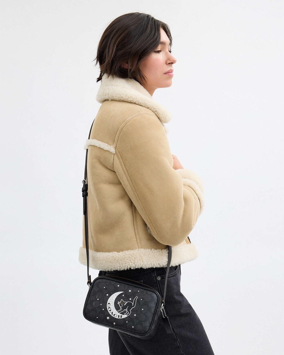 NWT Coach Mini Jamie Camera Bag In Signature Canvas With Halloween