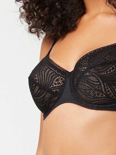 DARJEELING SOUTIEN GORGE ARMATURE TAILLE 95E MODELE SASKIA COLORIS NOIR - Picture 2 of 3