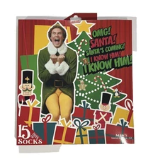 NEW Buddy The Elf Socks Set 15 Days Of Socks Mens Size 6-12 Crew & Low Cut