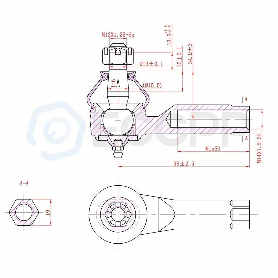 10pcs For Infiniti I30 & I35 Front Ball Joints Tie Rods Sway Bars Control Arms - Image 2 of 4