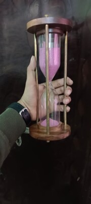 Sand Timer Holz und Glas ca. 10 Zoll