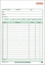 Recycled All Purpose Sales Order Book, 2-Part Carbonless, White/Canary, 5-9/16 x