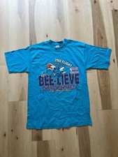 Vintage Charlotte Hornets T-Shirt L 1993 Playoff  2nd Flight  NBA Basketball