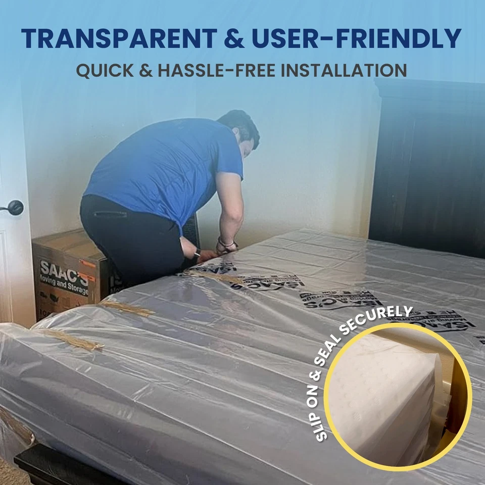 Mattress Bag For Moving and Storage Extra Thick Protection 5 Mil. Heavy Duty - Image 4 of 4