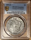 1893-S Morgan Dollar PCGS VF Details, Cleaned — 100,000 Minted