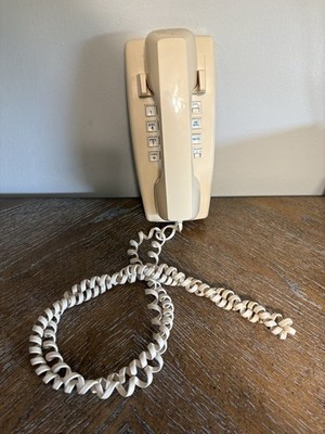 Vintage Beige Wall Mounted AT&T Model 100 Phone