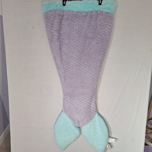 AUTENTICA COPERTA CODA BAMBINO peluche sirena verde e viola - Foto 6 di 7