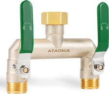 Garden Hose Splitter 2 Way Heavy Duty Hose Adapter Extra Long Handles High Flo