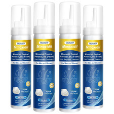 4 Packs Minoxidil Foam 5 Minoxidil for Men and Women, Infused with Biotin
