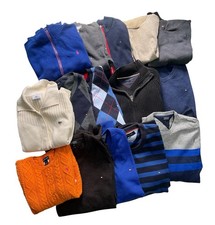 Box Stock Lotto  15PZ Abbigliamento maglioni Firmat Uomo / Donna Vintage GRADO A