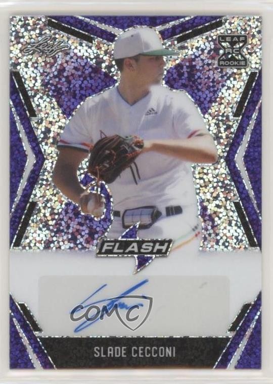 2020 Leaf Flash Purple 30/35 Slade Cecconi #BA-SC2 Auto 0b5