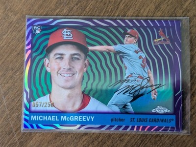 2025 Topps Chrome Platinum - #290 Michael Mcgreevy Vibrations Refractor 57/250