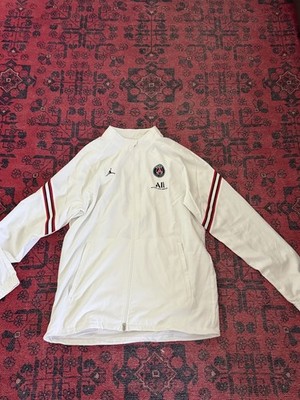 PSG x Jordan White Track Jacket Size L   Paris Saint-Germain Accor Live Limitle