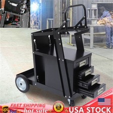Welding Cart with 4 Drawers for MIG TIG Welder and Plasma Cutter 360 Rolling