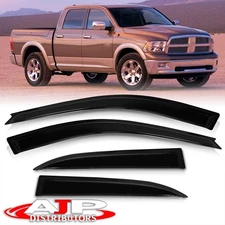 Shade Vent Window Visors Rain Guard Deflectors For 2009-2018 Dodge Ram 1500 4DR