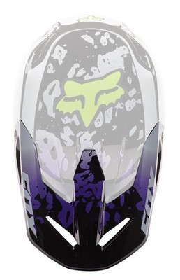 Fox Racing V1 Morphic Helmet Visor/Peak Black/White | eBay