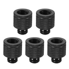 Tripod Screw Adapter Camera Screw Mount M10 Female to 3/8" Male Black 5Pcs