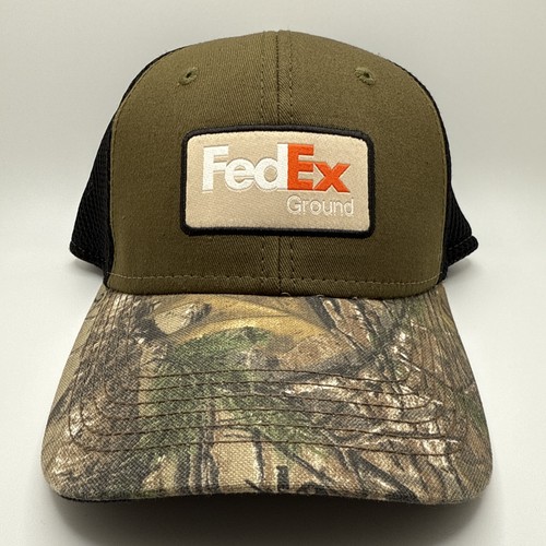 FedEx Ground Duck Camo Black Mesh SnapBack Adjustable Hat