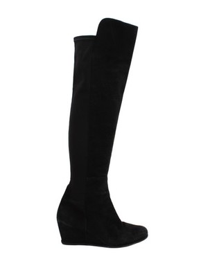 Stuart Weitzman Damen Stiefel UK 9 Schwarz 100% Wildleder Plateau