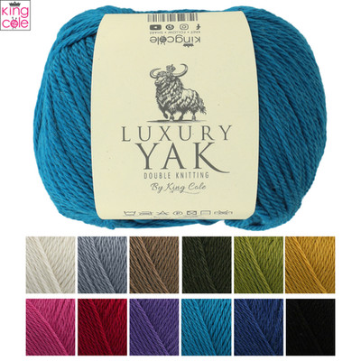 King Cole Luxury Yak DK 50g - Strickwolle Garn Acryl Häkeln Basteln